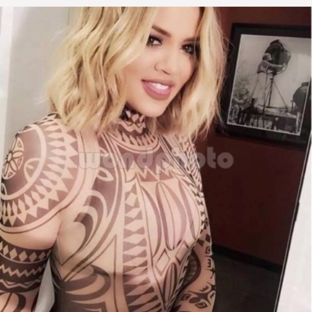 Long Sleeve See-Thru Nude Color Bodysuit XL (MED)